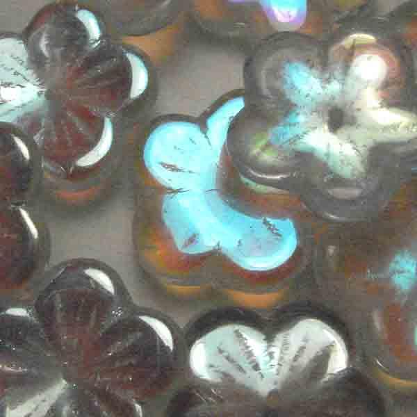 Glossy Crystal Ab 20MM Flower Blossom