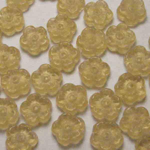 Glossy Topaz 8X4MM Flower Blossom