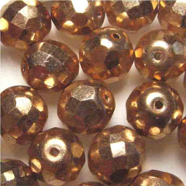 Gold 12MM Fire Polish Ball