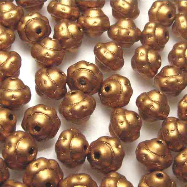 Gold 6X7MM Lantern Oval