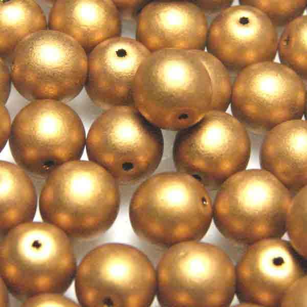 Gold 7MM Druk Ball Bead