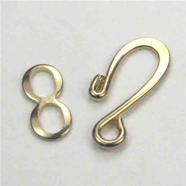 Gold Clasp 25MM Hook and Figure 8 Eye Clasp