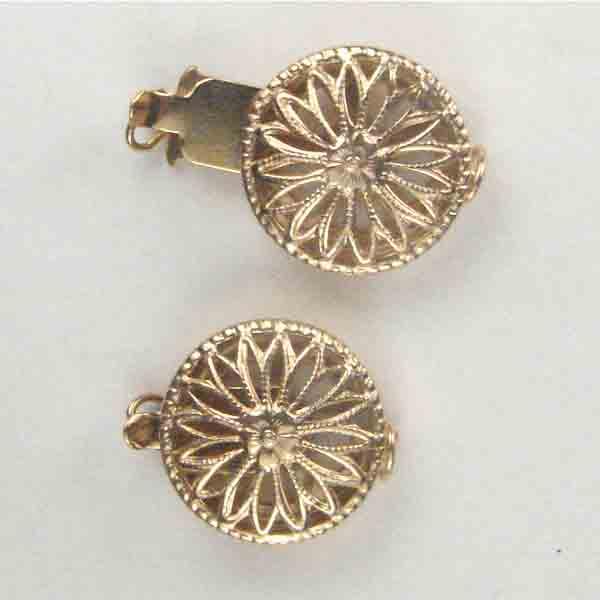 Gold Filled 12MM Filigree Box Clasp