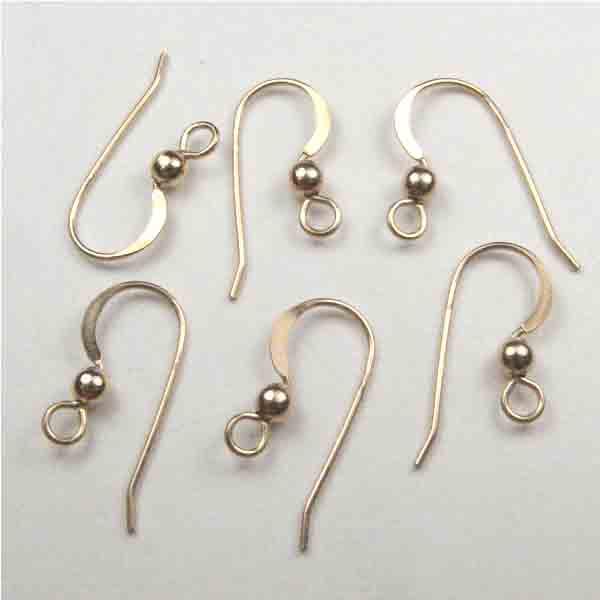 Gold Filled 14MM Earwire With 3MM Ball