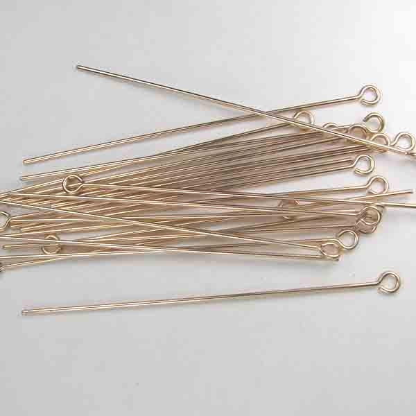 Gold Filled Eyepin 2 inch 22 Gauge Headpin