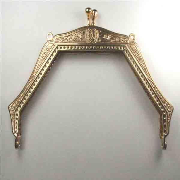 Gold Handbag Frame 4 inch Ornate