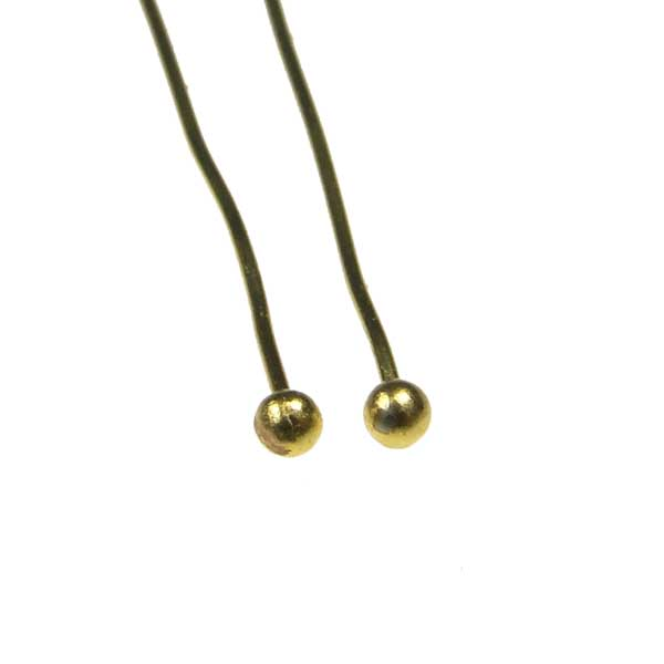 Gold Plat 2 Inch 25 Gauge Ball Headpin
