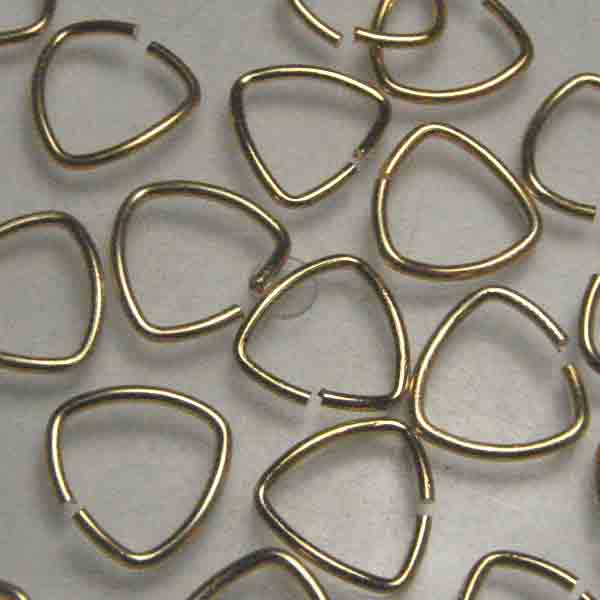 Gold Plate 10MM 19 Gauge Triangle Jump Ring