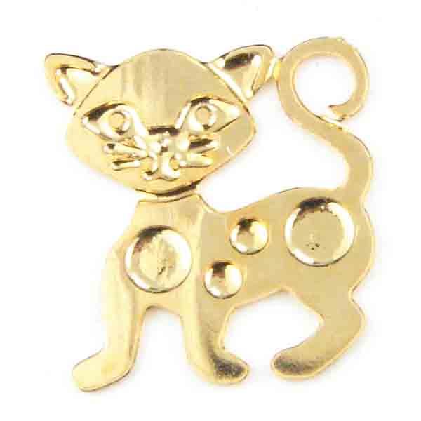 Gold Plate 10MM Cat Stamping a