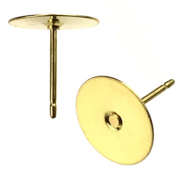 Gold Plate 10MM Post and Pad