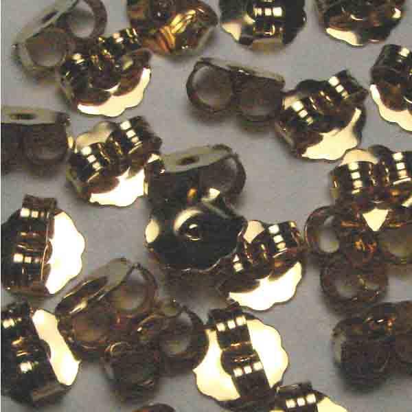 Gold Plate 10MM Scroll Nut Post Back