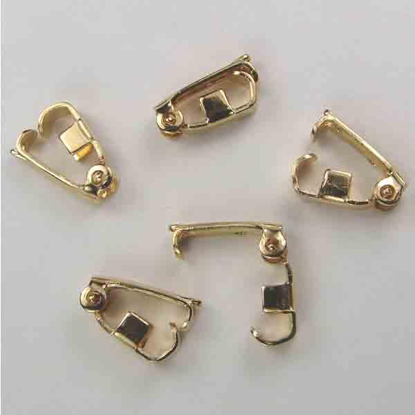 Gold Plate 10X3MM Foldover Clasp