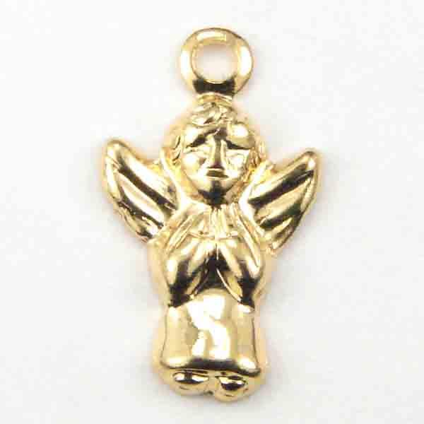 Gold Plate 10x8MM Kneeling Angel Stamping