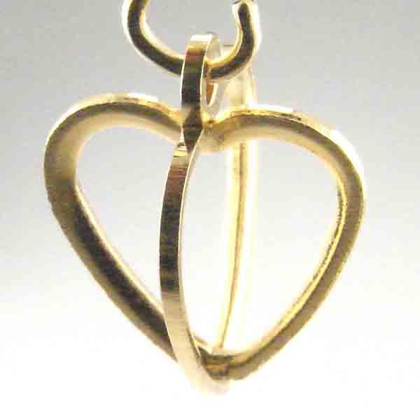 Gold Plate 11x10MM Openwork 4 Sided Heart
