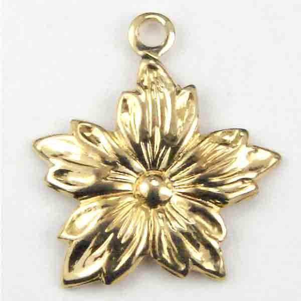Gold Plate 12MM Blossom Stamping