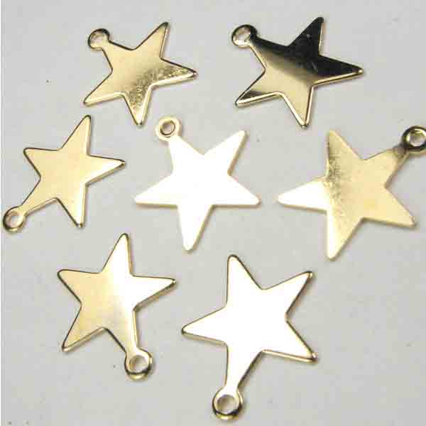 Gold Plate 12MM Thin Star Stamping