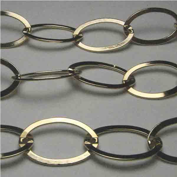 Gold Plate 12x20MM Oval Cable Chain