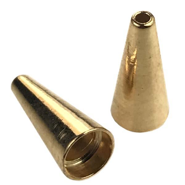 Gold Plate 12x5MM Smooth Cone
