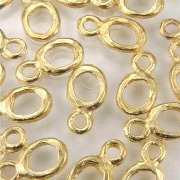 Gold Plate 12x6.5MM Organic Ring and Loop