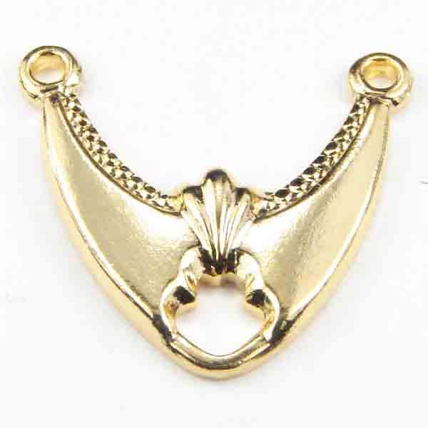 Gold Plate 13MM Winged Y Necklace Connector