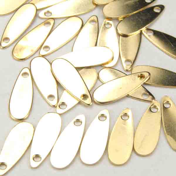 Gold Plate 13X5MM Flat Tear