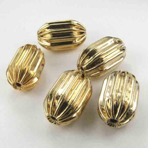 Gold Plate 13X8 Ribbed Oval