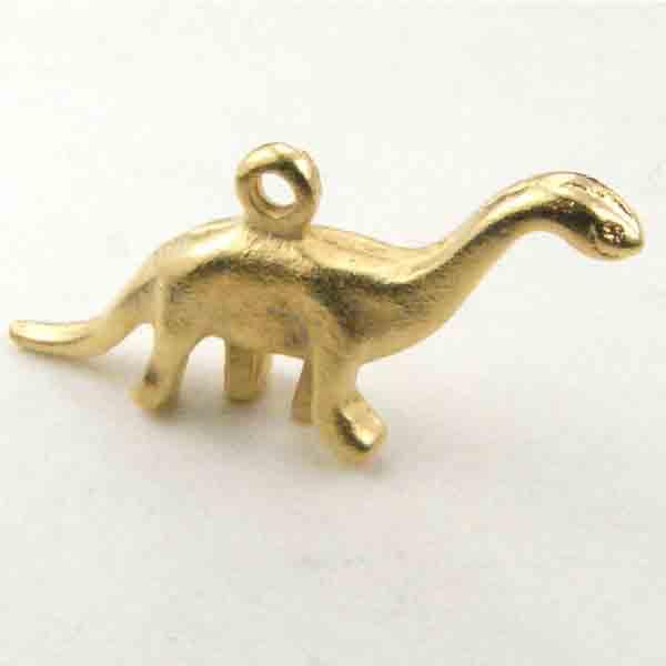 Gold Plate 13x26MM Brontosaurus Dinosaur