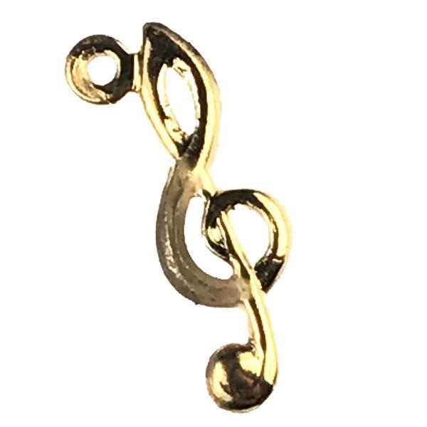 Gold Plate 13x4MM Treble Clef
