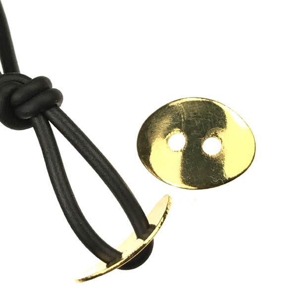 Gold Plate 14x11MM Curved Smooth Button