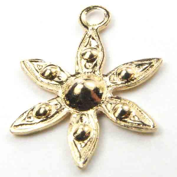 Gold Plate 15MM Blossom with Setting