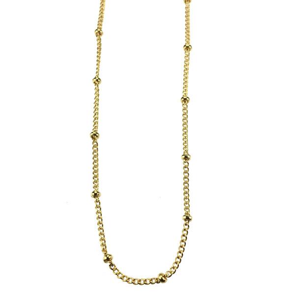 Gold Plate 1.5MM Curb Chain With 2MM Ball