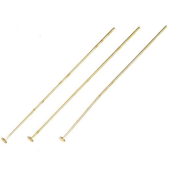 Gold Plate 1.5 Inch Thin 24 Gauge Headpin