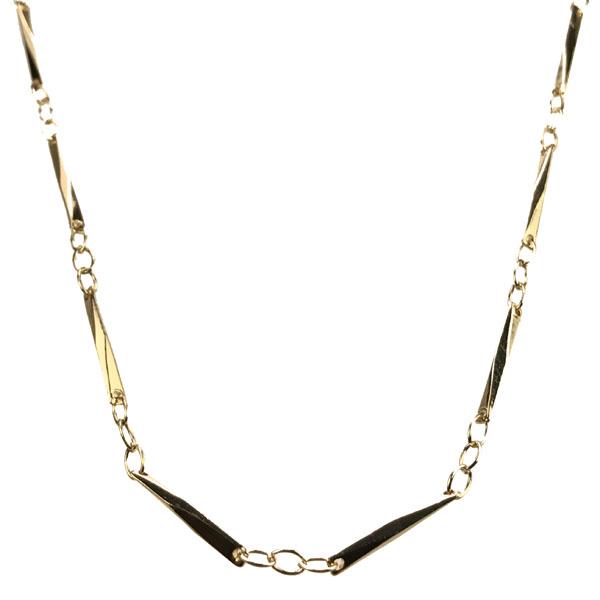Gold Plate 15x3MM Bar Chain