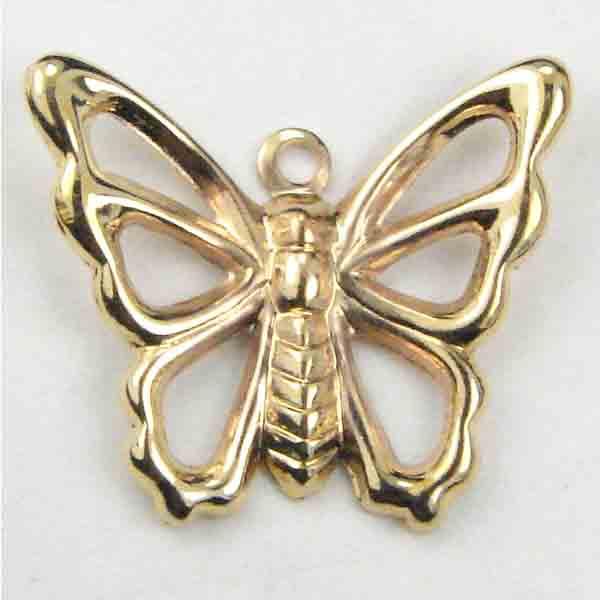 Gold Plate 16X17MM Openwork Butterfly