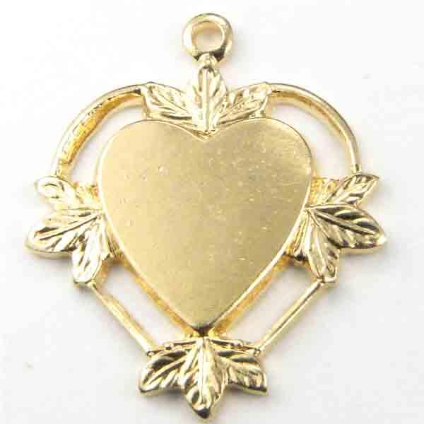 Gold Plate 16x17MM Openwork Heart