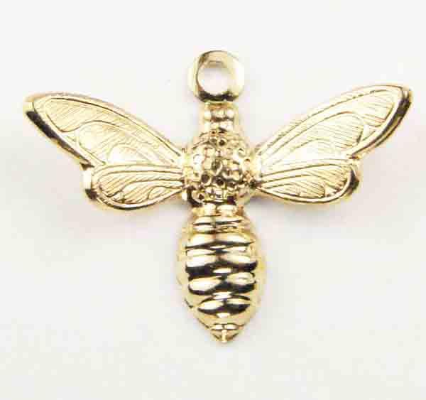 Gold Plate 17x11MM Bumble Bee