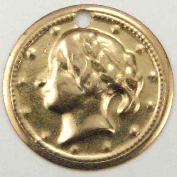 Gold Plate 18MM Bellydance Coin