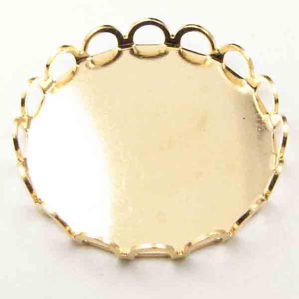 Gold Plate 18MM Lace Edged Setting