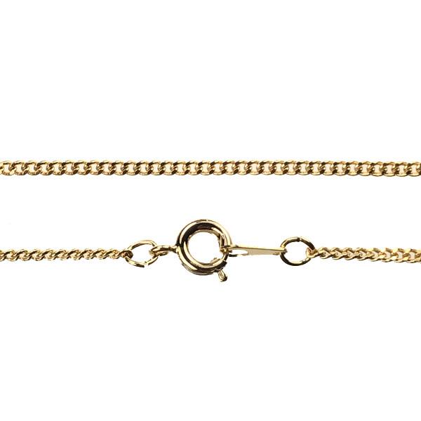 Gold Plate 18 Inch Fine 2x1.5MM Flat Curb Chain Necklace