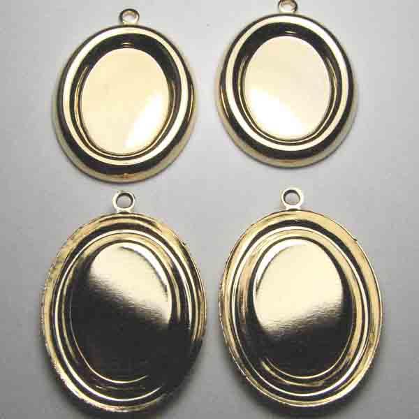 Gold Plate 18x13MM Setting With Rounded Rim
