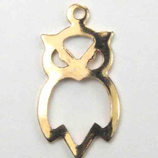 Gold Plate 18x9MM Openwork Owl