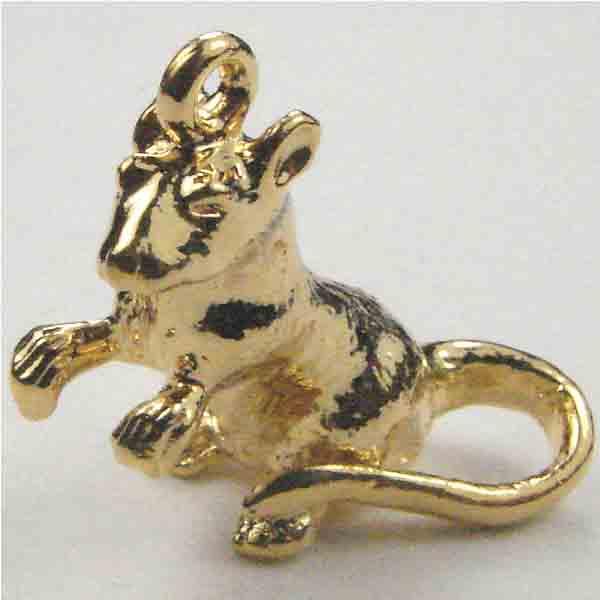Gold Plate 19x22 Rat Of The Chinese Zodiac