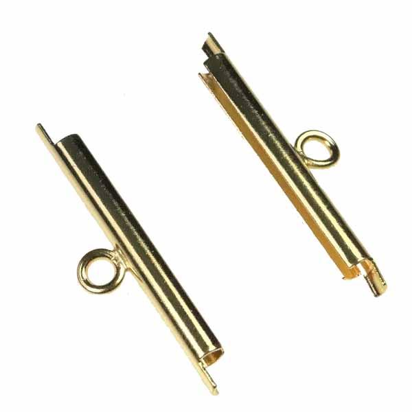 Gold Plate 20MM Miyuki Slide Tube