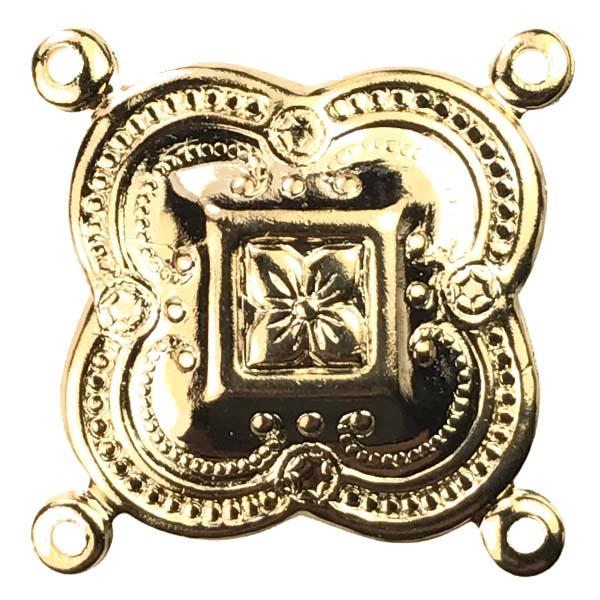 Gold Plate 20mm 4 Loop Connector