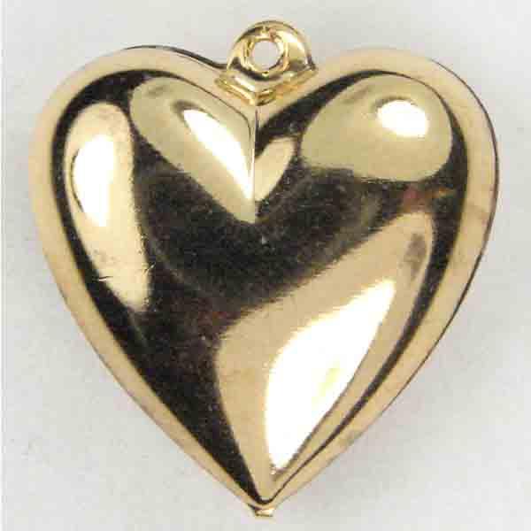 Gold Plate 20x10 Heart Hollow
