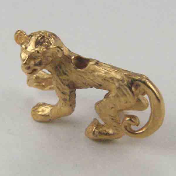 Gold Plate 20x15 Monkey Bead 3-D