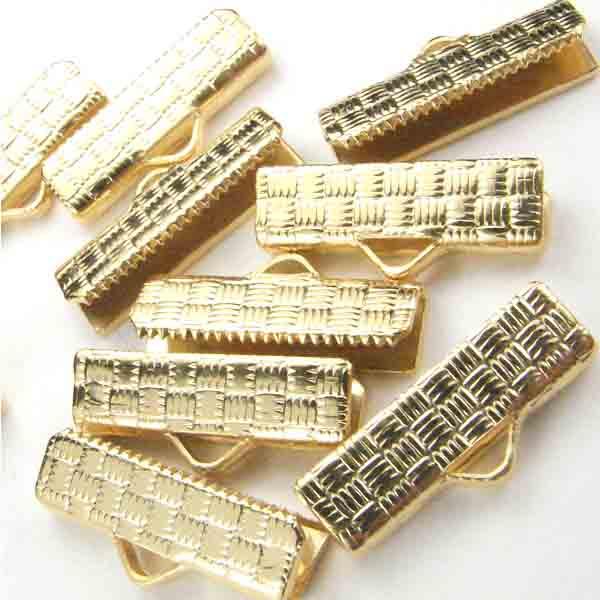 Gold Plate 20x6MM Endbar Clamp