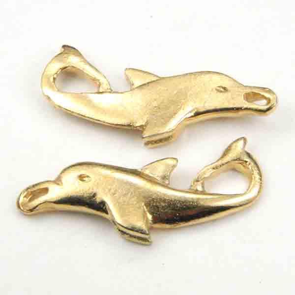 Gold Plate 21.5x8.5MM Dolphin
