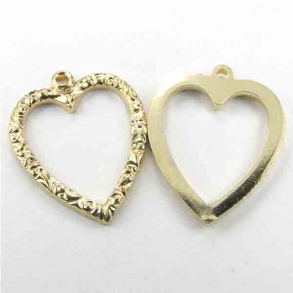 Gold Plate 23x18 Open Heart