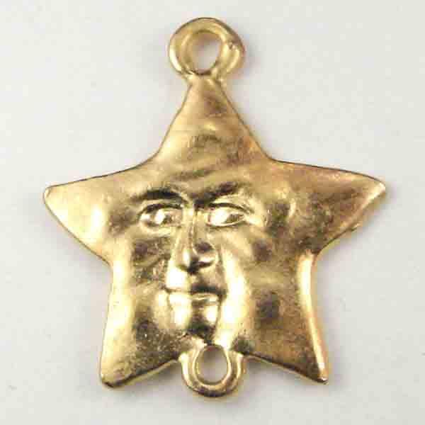 Gold Plate 23x20 Star Face Connector